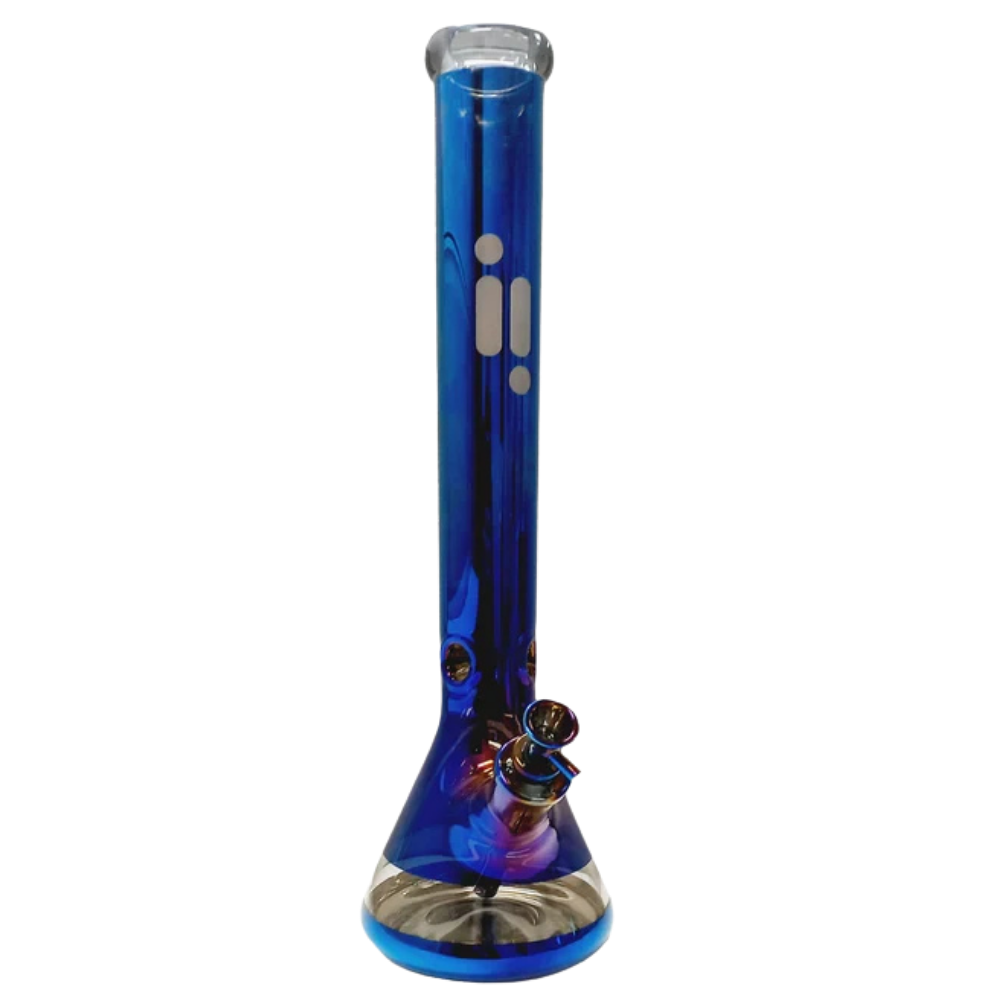Infyniti Metallic Wrap Beaker Bong | Purple Blue