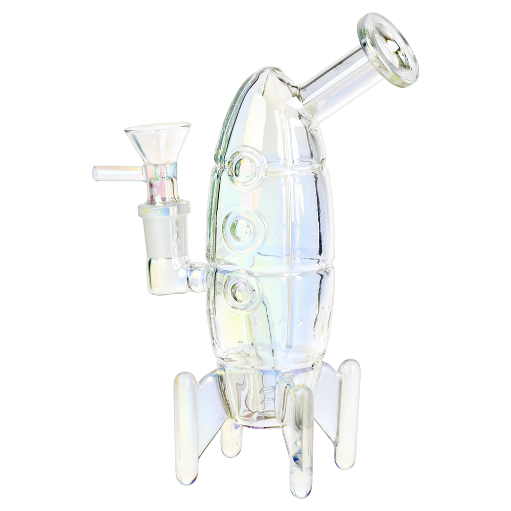 Journey To The Stars Electroplated Rocket Bong | Side View