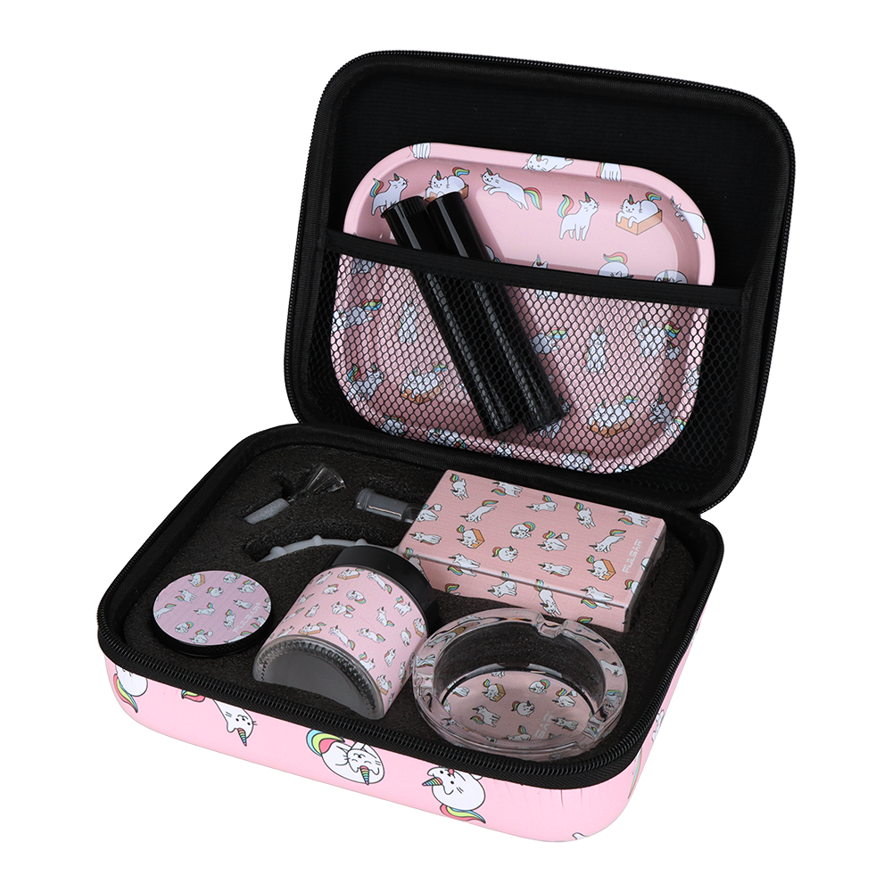 Pulsar Design Series Smoker's Travel Kit | Caticorns | Carry Case Open View