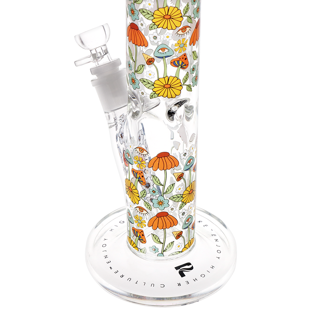 Pulsar Design Series Straight Tube Bong | Flower Vision | Base Close View