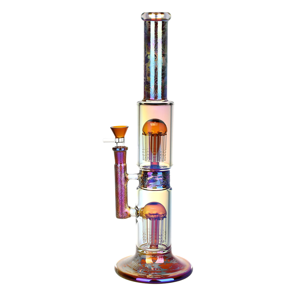 Pulsar Dub Chamber Electro Etched Bong | Amber