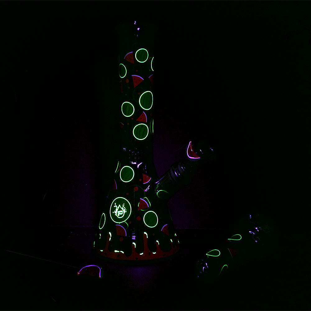Pulsar Fruit Series Herb Pipe Duo | Watermelon Zkittles | Glow In The Dark