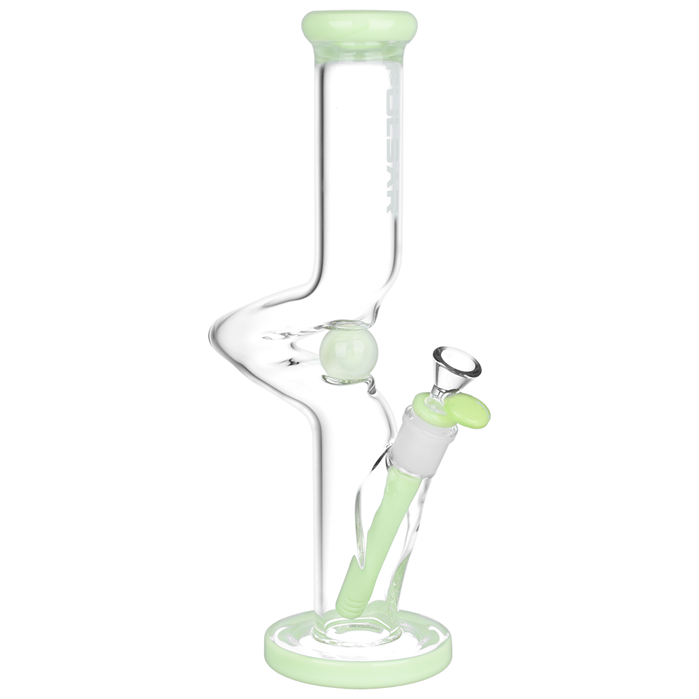 Pulsar Kinked Marble Tube Bong | Green