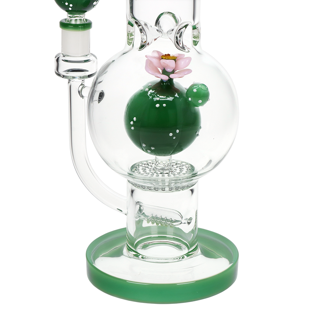 Pulsar Peyote Bloom Bubble Bong | Honeycomb & Inline Percolators Close View