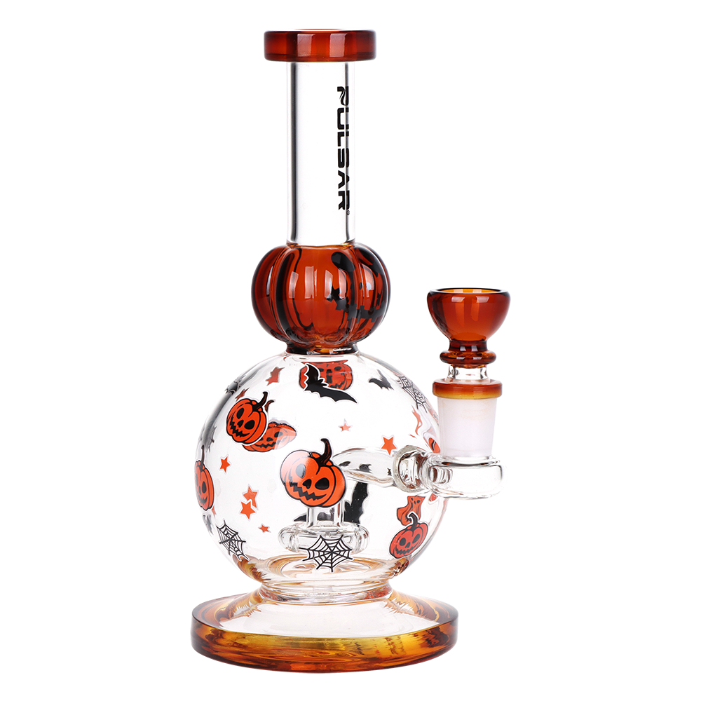 Pulsar Pumpkin Party Bubble Bong | Front View