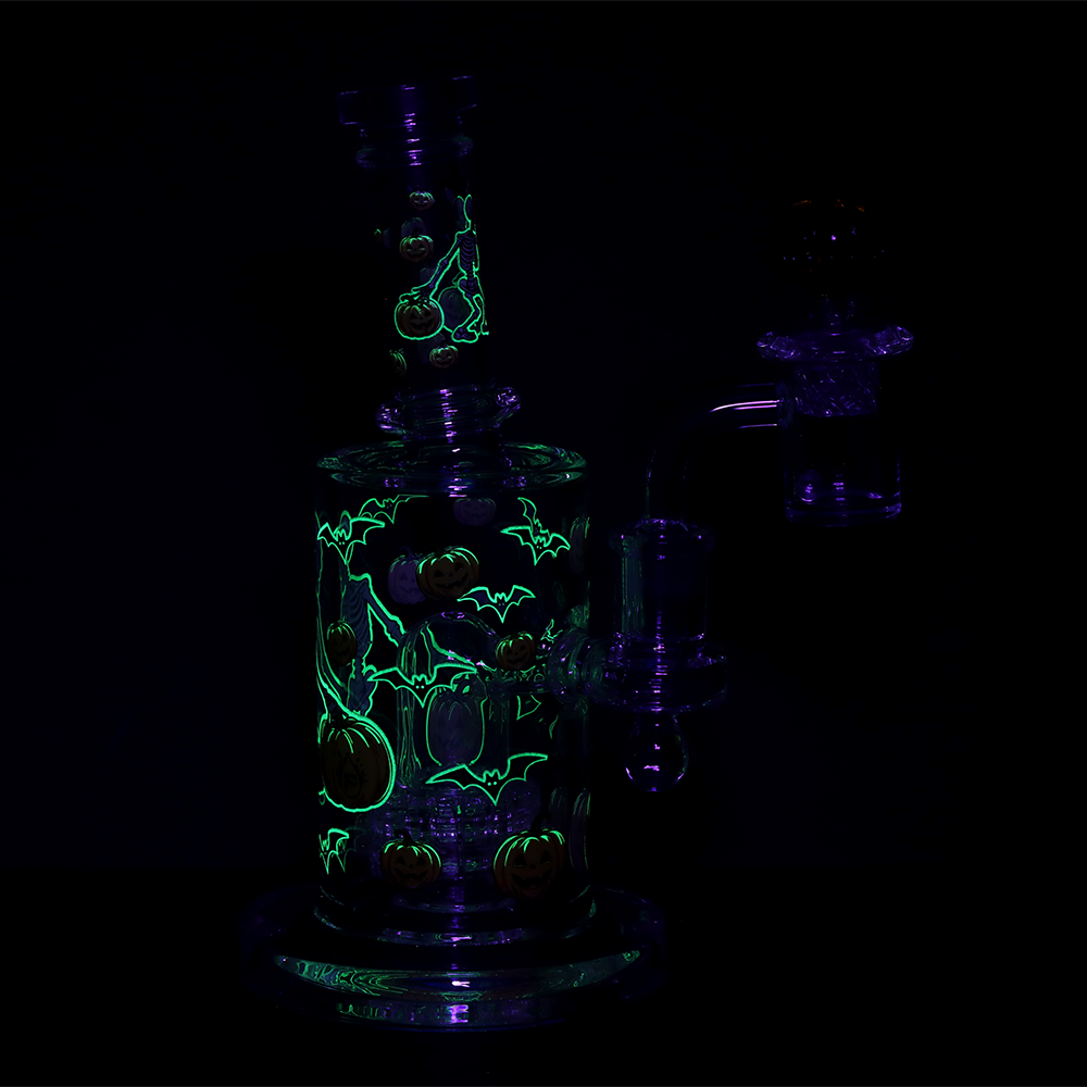 Pulsar Pumpkin Party Dab Rig Set | Glow In The Dark Accents