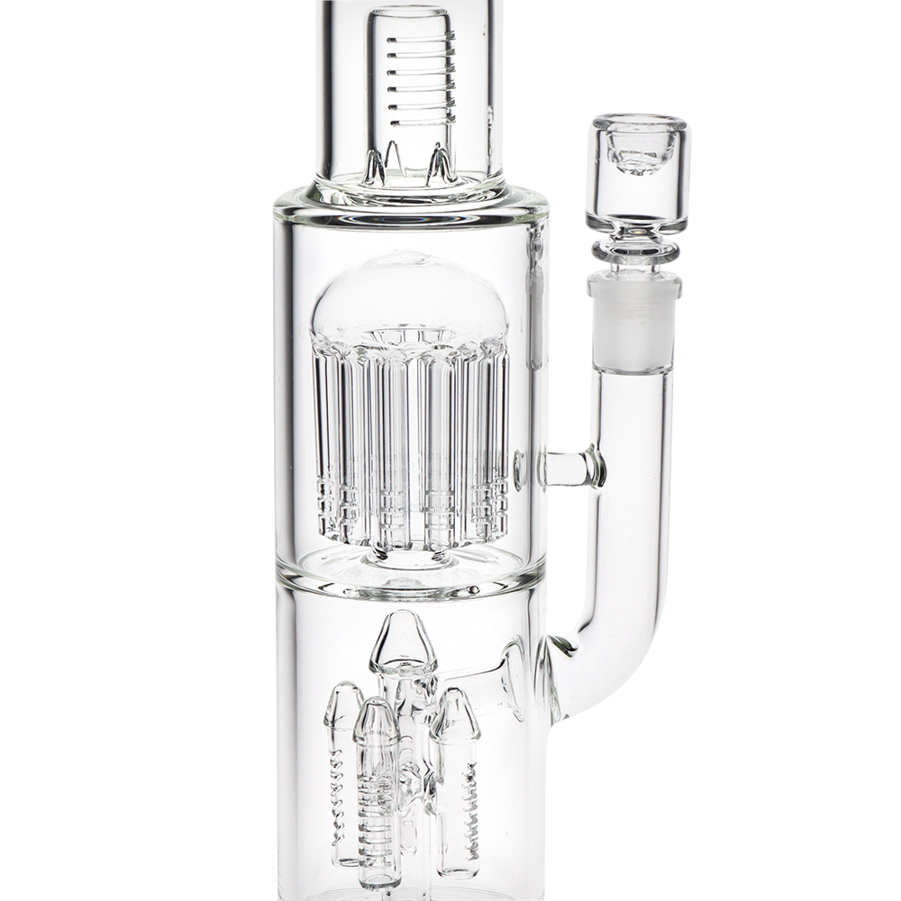 Pulsar Turbo Tower Straight Tube Bong | Close Up of Jellyfish & Multi-arm Inline Percolators