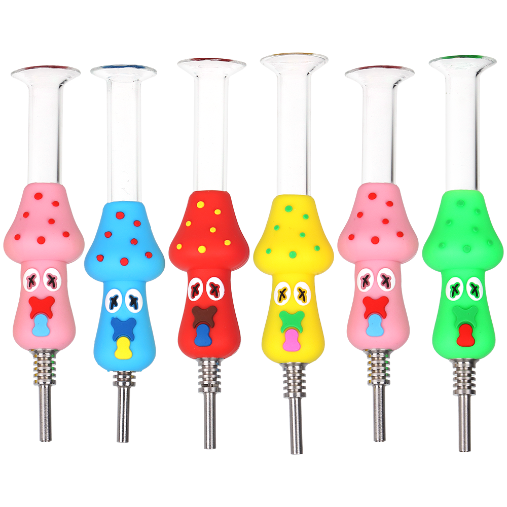 SeshGear Silly Shrooms Dab Straw Set | 6 Piece Set