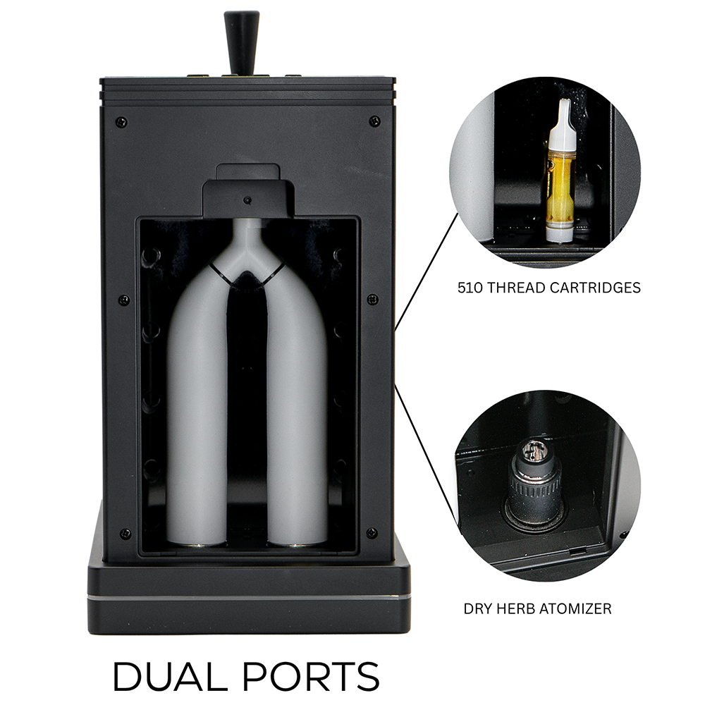 Stache Products Terp Tap | Dual Ports for 510 Cartridges or Dry Herb Coils