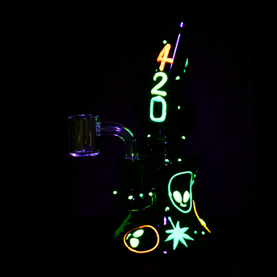 420 Alien Leaf Dab Rig | Glow In The Dark