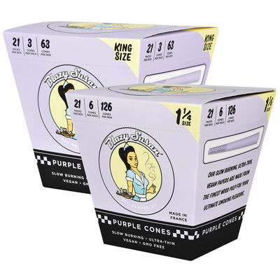 Blazy Susan Pre-Rolled Cones | Purple Bulk Box | 21pc Group