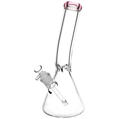 SeshGear Classic Glass Bent Neck Beaker Bong | Large Size | Front View