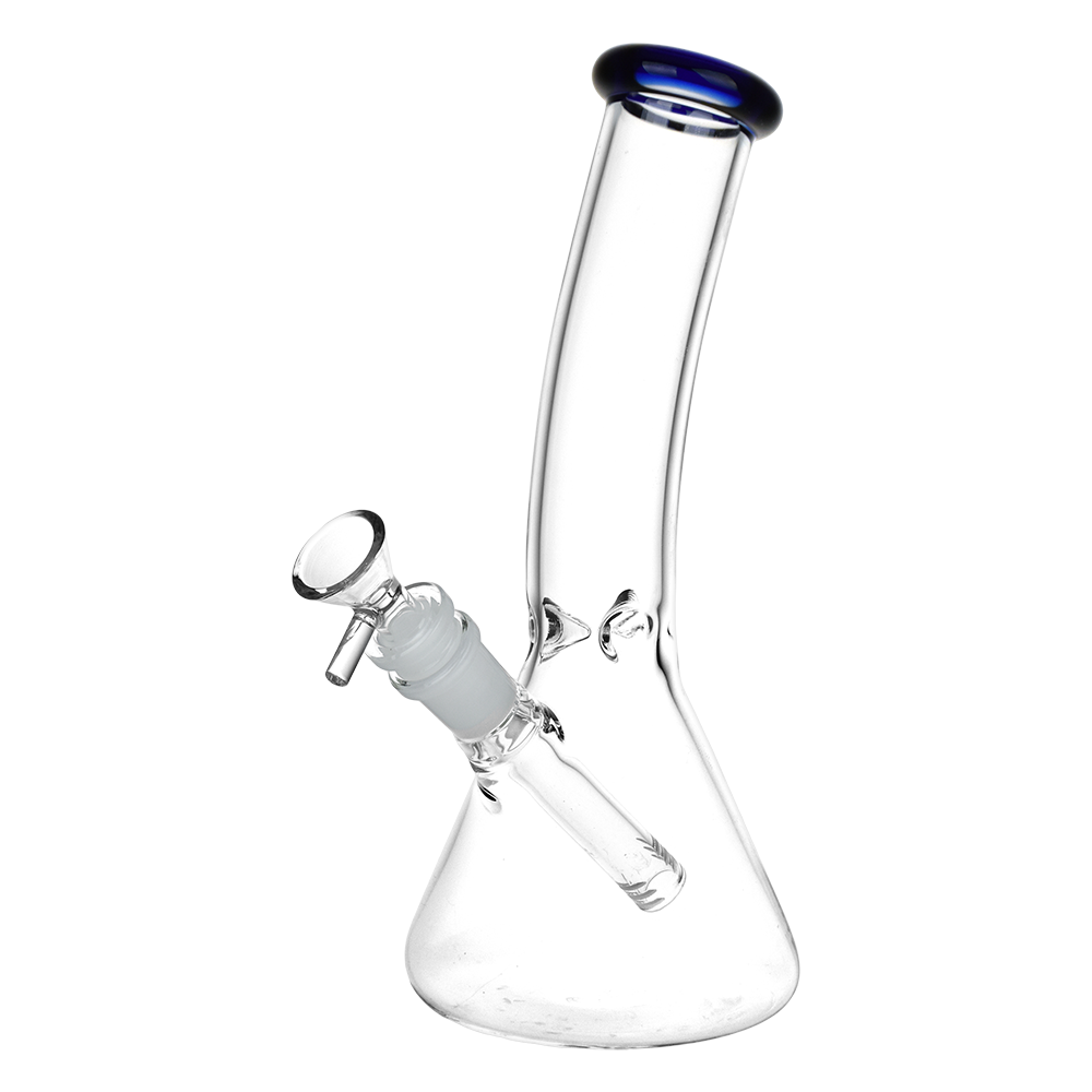 SeshGear Classic Glass Bent Neck Beaker Bong | Medium Size | Front View