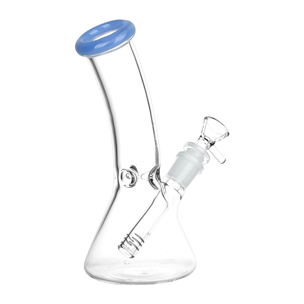 SeshGear Classic Glass Bent Neck Beaker Bong | Small Size | Back View