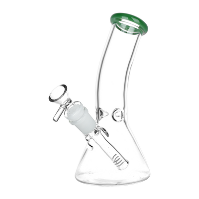 SeshGear Classic Glass Bent Neck Beaker Bong | Small Size | Front View