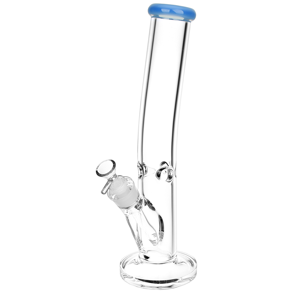 SeshGear Classic Glass Bent Neck Straight Tube Bong | Large Size | Front View