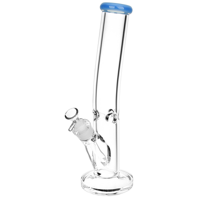 SeshGear Classic Glass Bent Neck Straight Tube Bong | Large Size | Front View