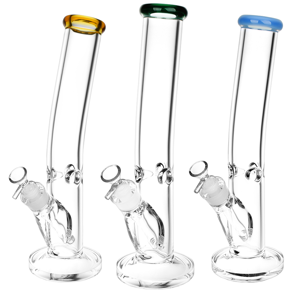 SeshGear Classic Glass Bent Neck Straight Tube Bong | Large Size | Group