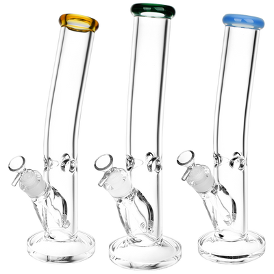SeshGear Classic Glass Bent Neck Straight Tube Bong | Large Size | Group