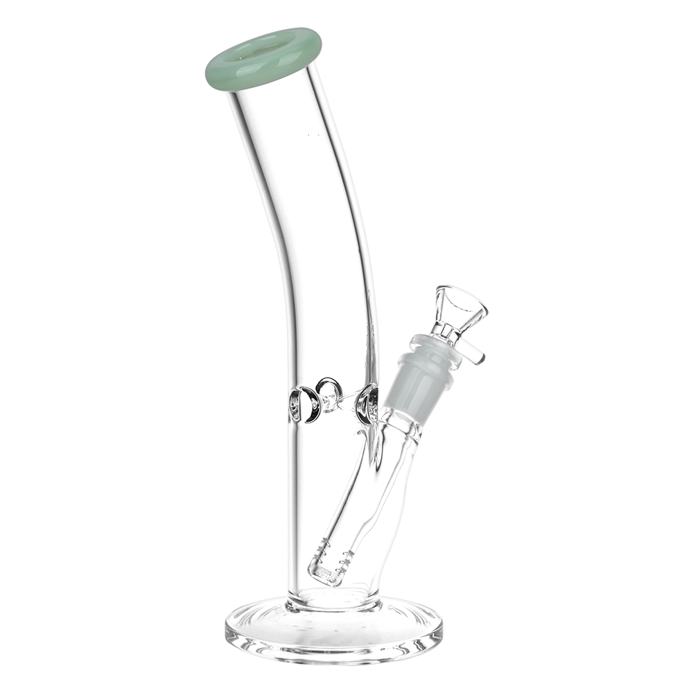 SeshGear Classic Glass Bent Neck Straight Tube Bong | Medium Size | Back View