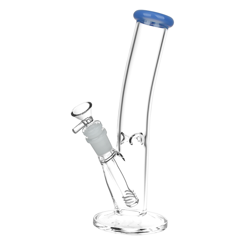 SeshGear Classic Glass Bent Neck Straight Tube Bong | Medium Size | Front View