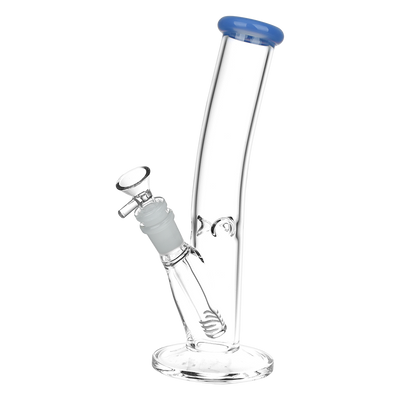 SeshGear Classic Glass Bent Neck Straight Tube Bong | Medium Size | Front View