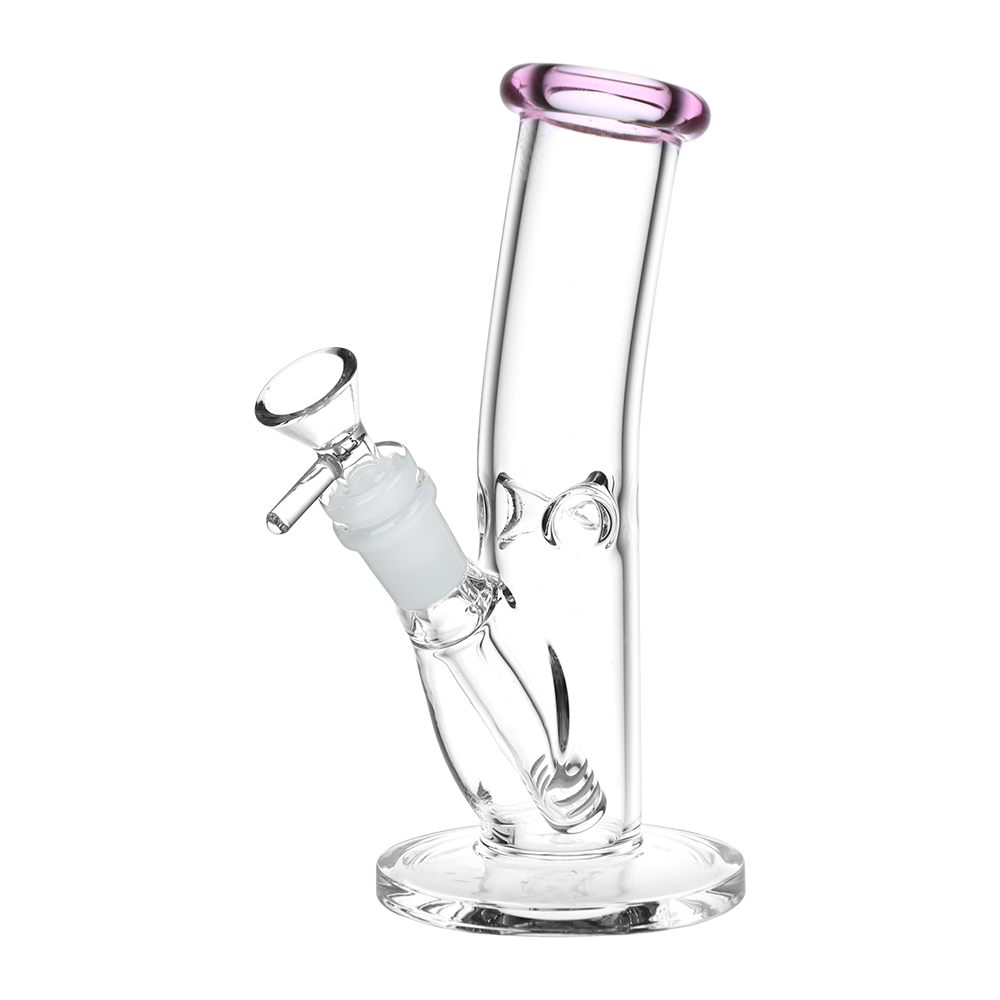 SeshGear Classic Glass Bent Neck Straight Tube Bong | Small Size | Front View