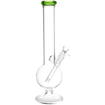 Classic Glass Bubble Base Bong | Large Size | Back View