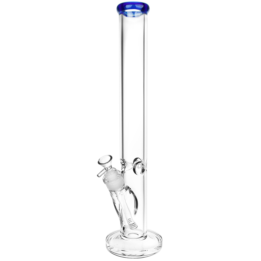 SeshGear Classic Glass Straight Tube Bong | Extra Large Size | Blue