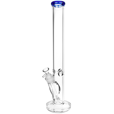 SeshGear Classic Glass Straight Tube Bong | Extra Large Size | Blue