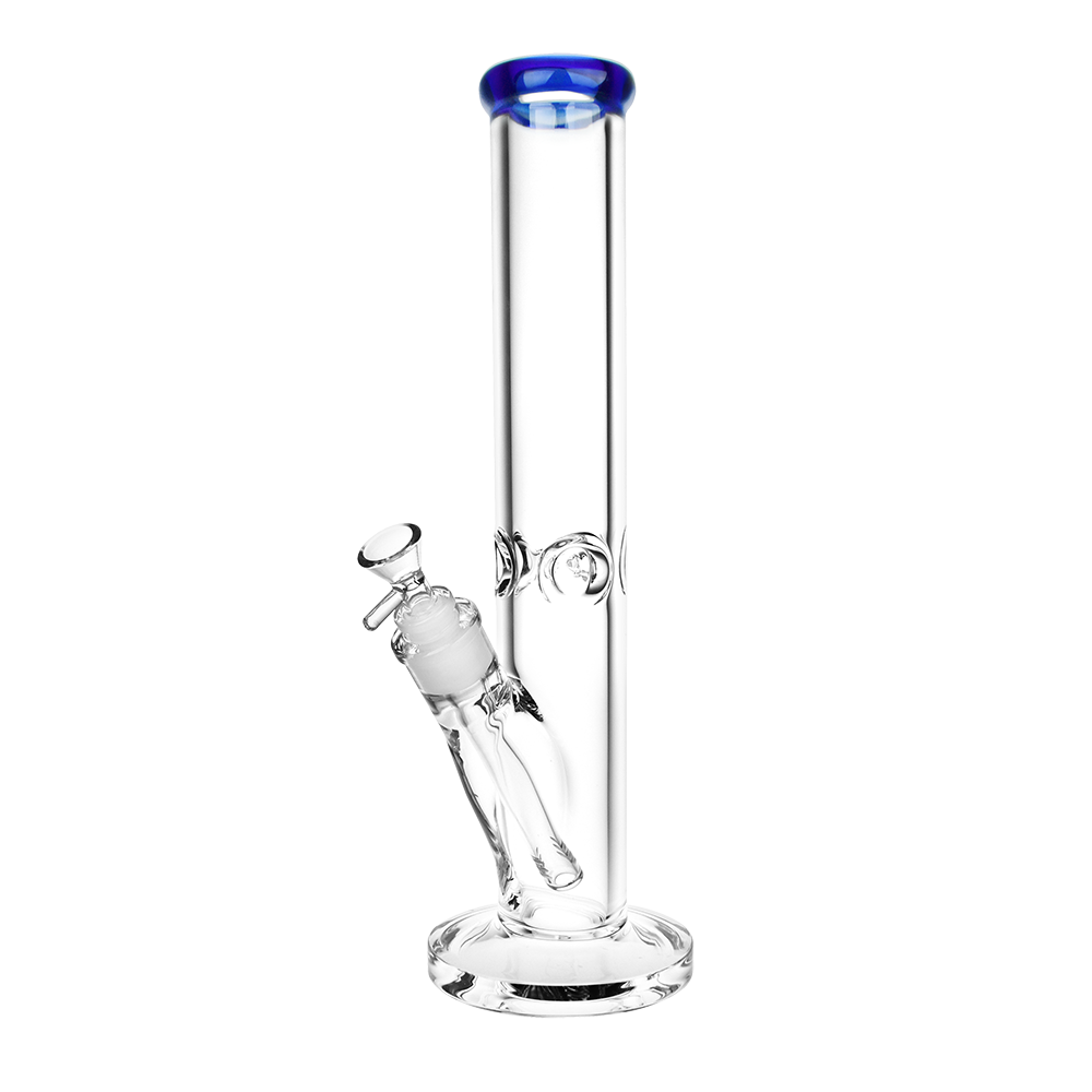 SeshGear Classic Glass Straight Tube Bong | Large Size | Blue