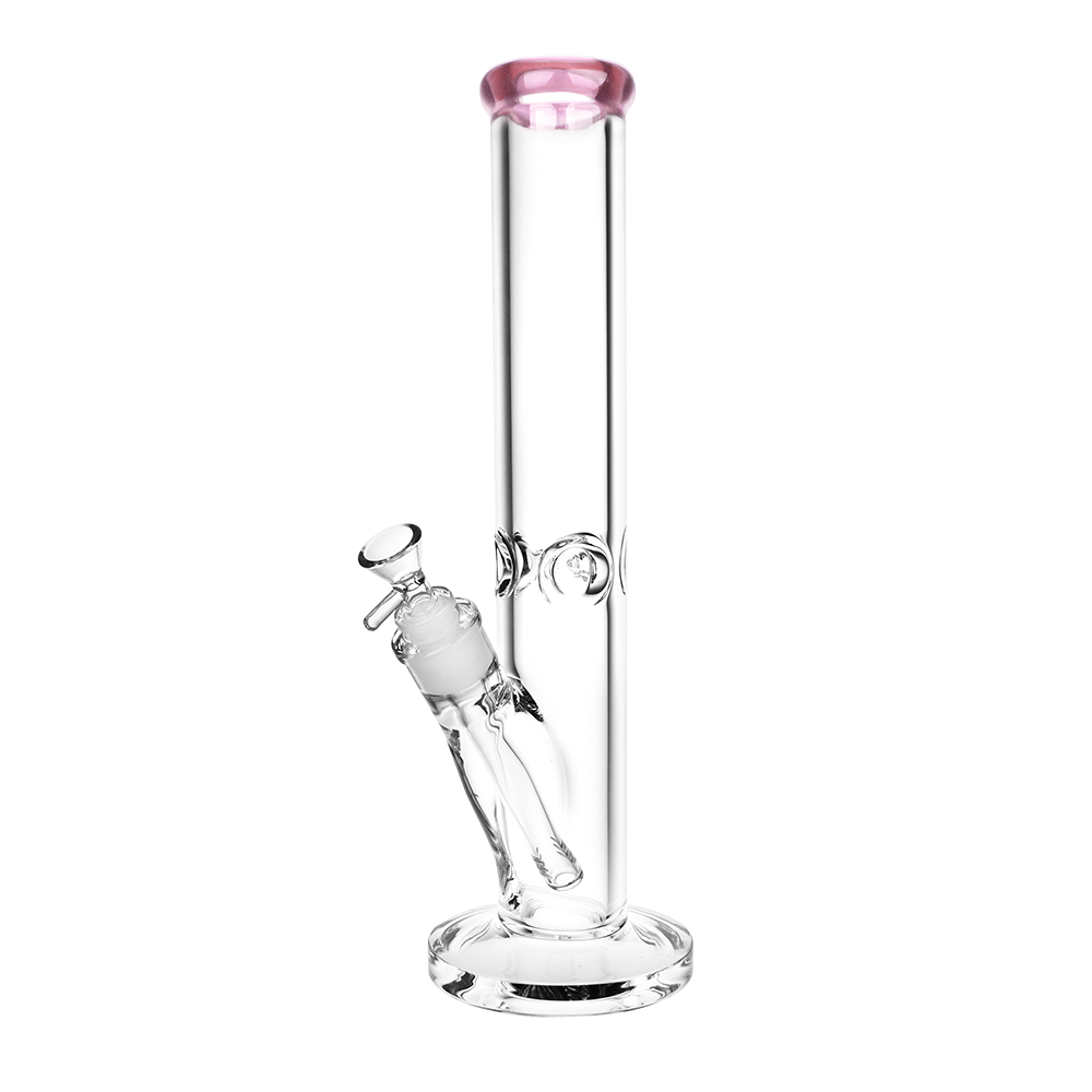 SeshGear Classic Glass Straight Tube Bong | Large Size | Pink
