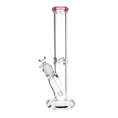 SeshGear Classic Glass Straight Tube Bong | Large Size | Pink