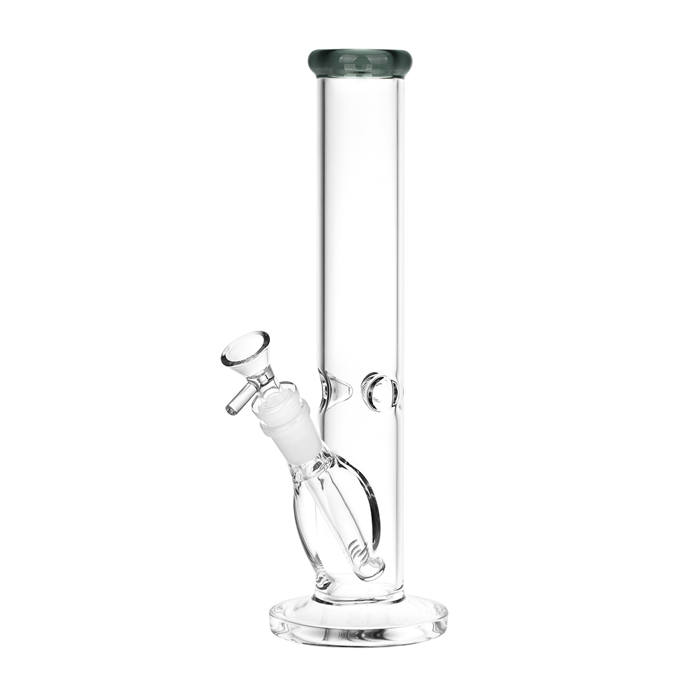 SeshGear Classic Glass Straight Tube Bong | Medium Size | Gray