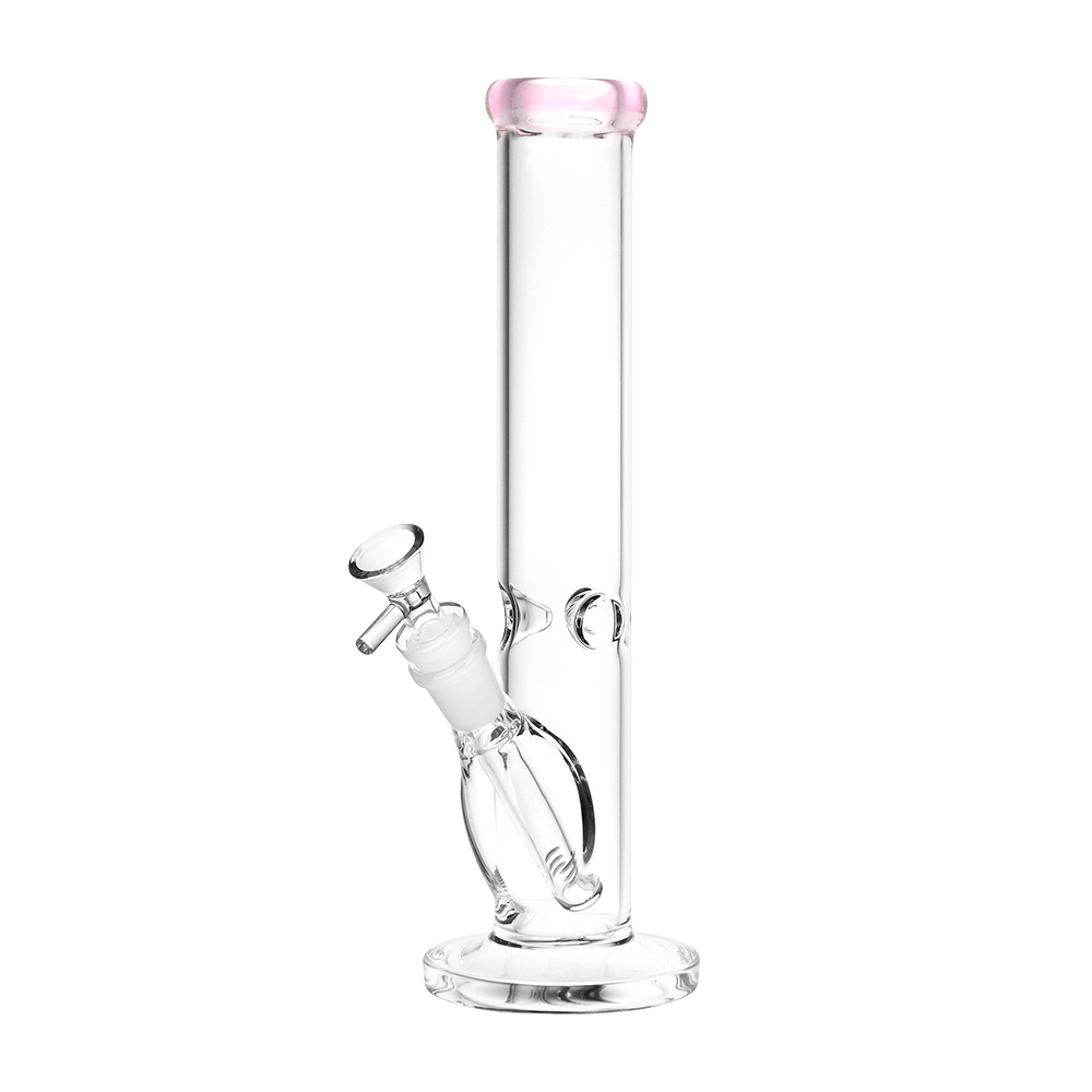 SeshGear Classic Glass Straight Tube Bong | Medium Size | Pink