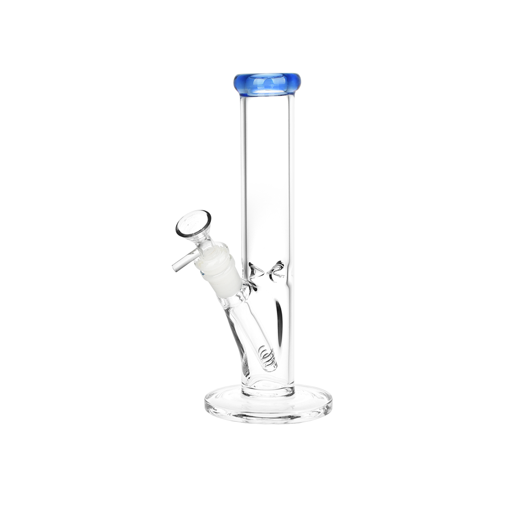SeshGear Classic Glass Straight Tube Bong | Small Size | Blue