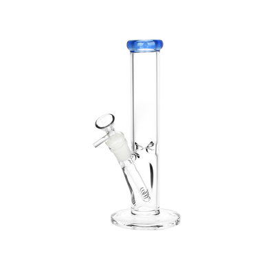 SeshGear Classic Glass Straight Tube Bong | Small Size | Blue