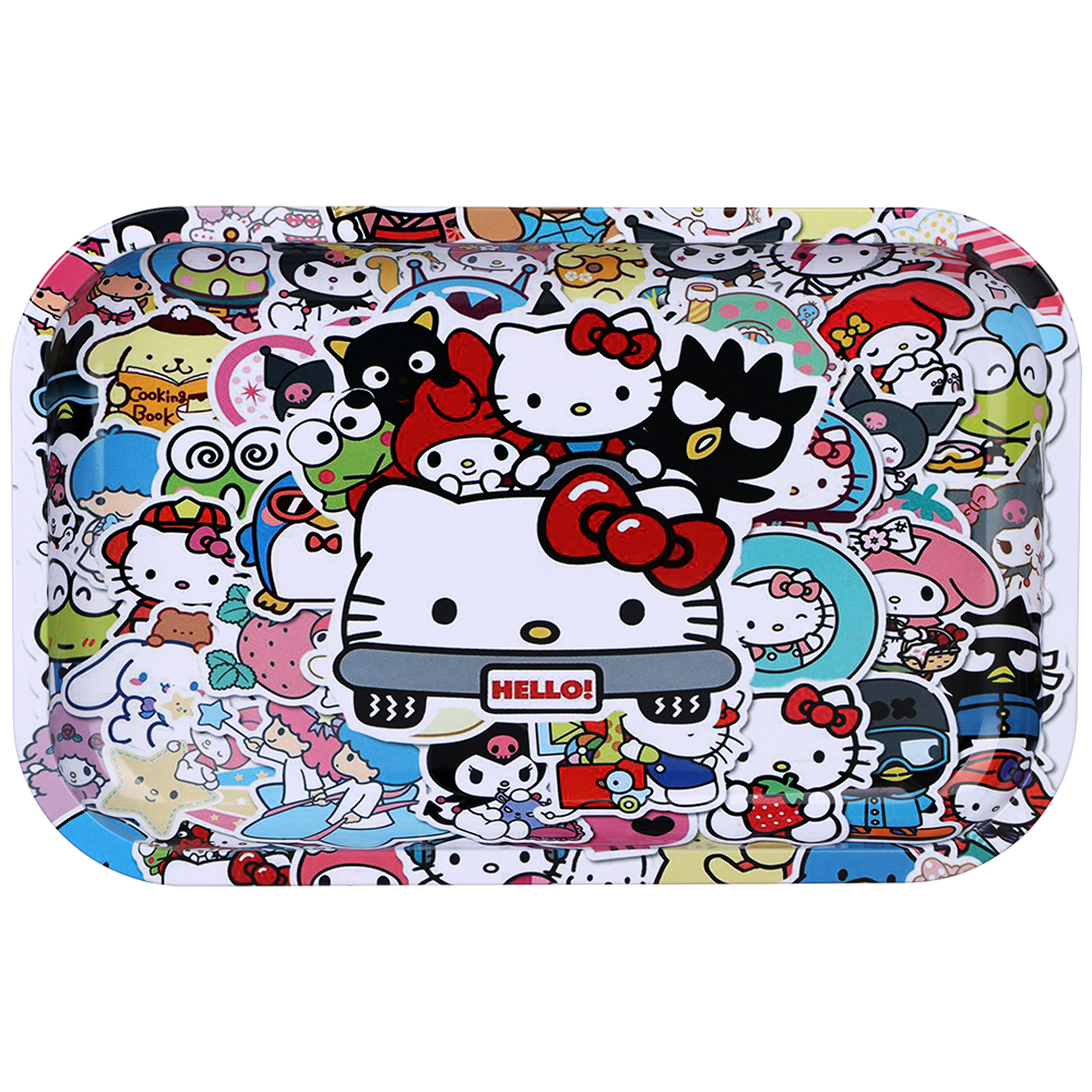 Collage Kitty Metal Rolling Tray