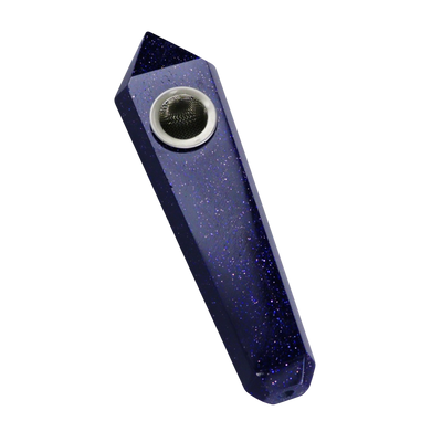 Gemstone Hand Pipe | Blue Goldstone