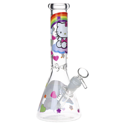 Greetings Kitty Beaker Bong | Clear | Front View