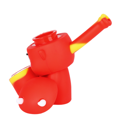 Little Devil Secret Stash Silicone Hand Pipe | Back and Open View