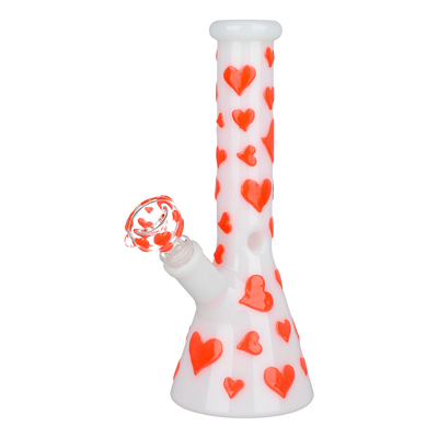 Luminescent Love Beaker Bong | Front View