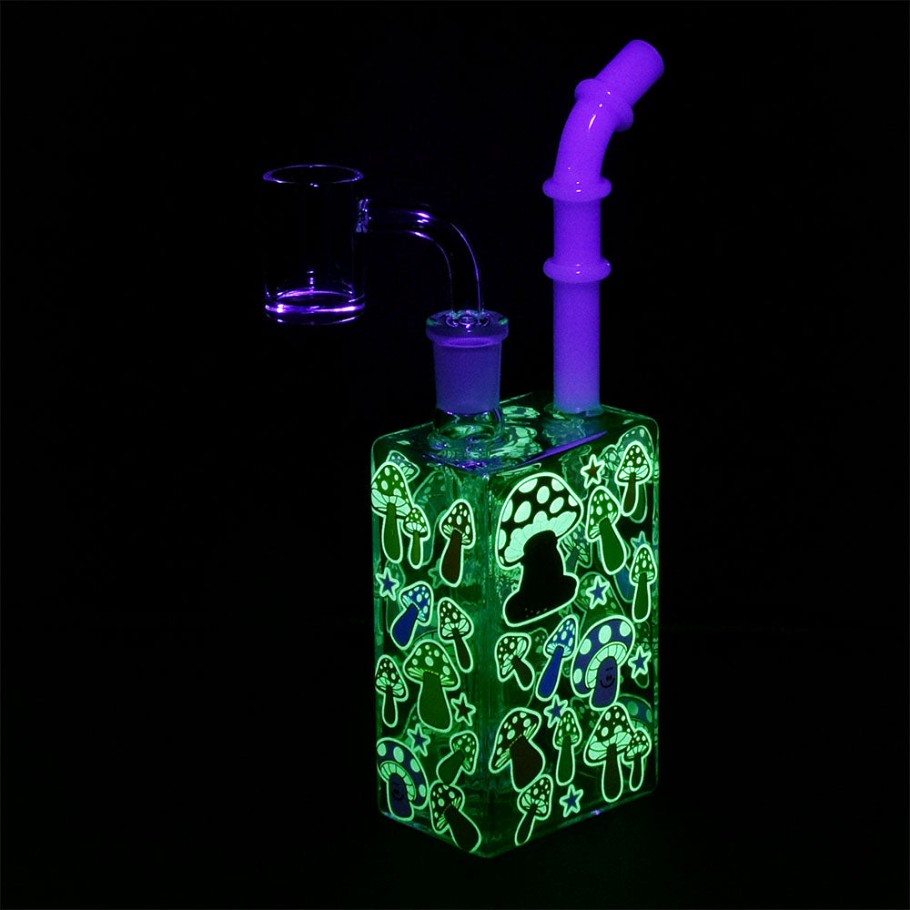 SeshGear Glow Mushroom Juice Box Dab Rig | Glow In The Dark