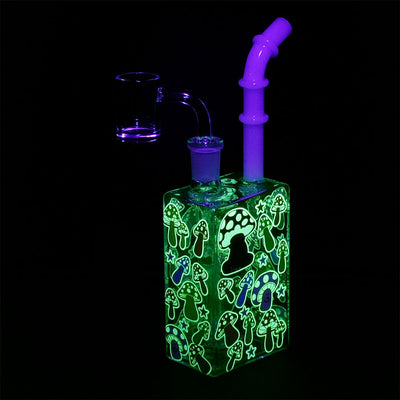 SeshGear Glow Mushroom Juice Box Dab Rig | Glow In The Dark