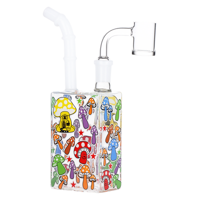 SeshGear Glow Mushroom Juice Box Dab Rig | Front View