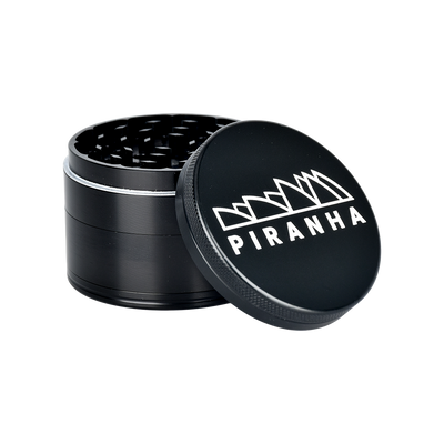 Piranha Aluminum Grinder | 4pc | 2.5" | Black