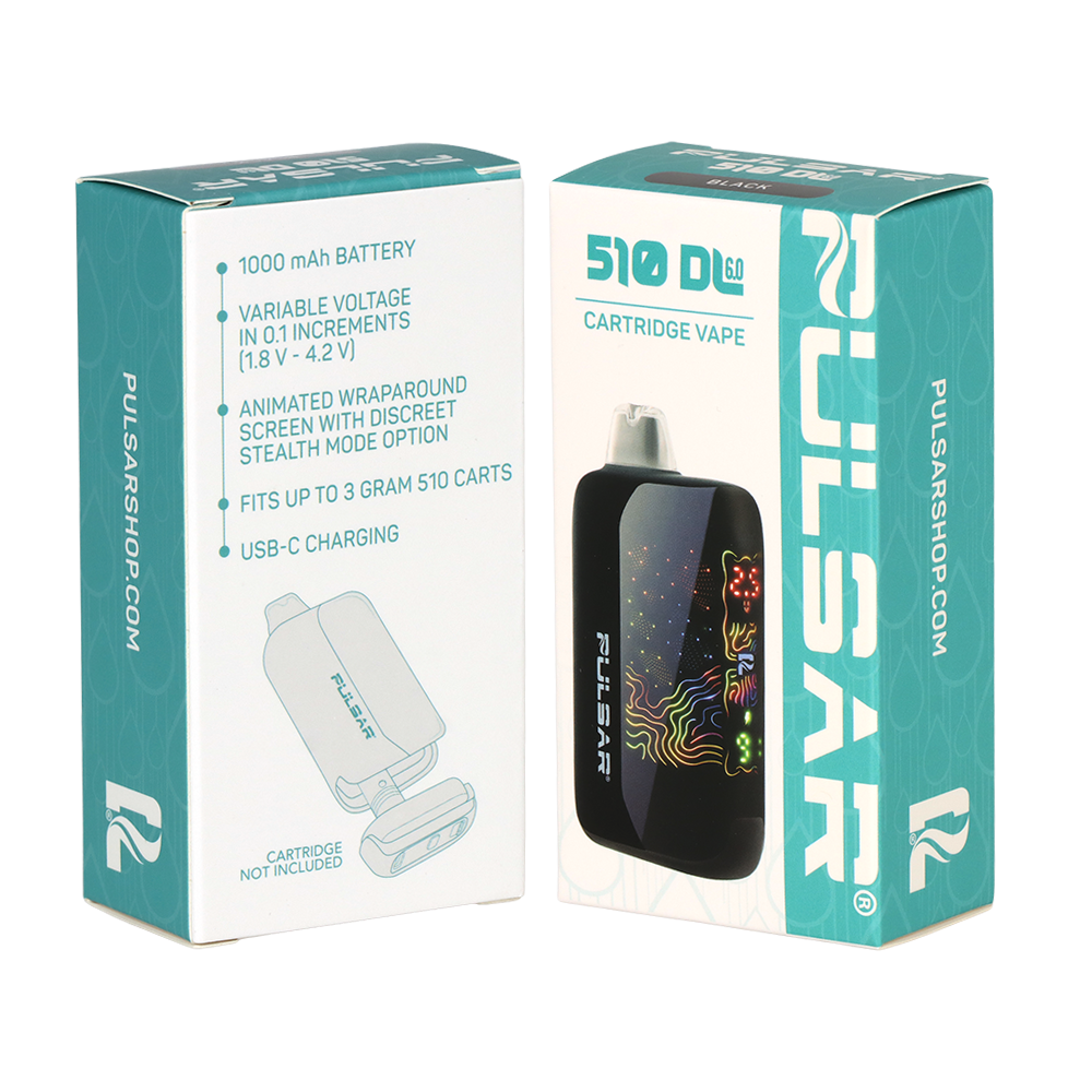 Pulsar 510 DL 6.0 Auto-Draw Vape Bar | Packaging Front & Back