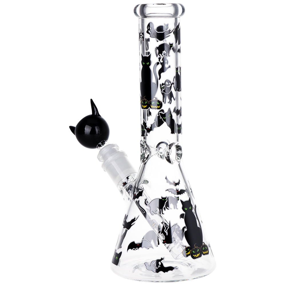 Pulsar Black Cat Beaker Bong Set | Back View