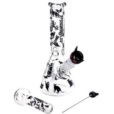 Pulsar Black Cat Beaker Bong Set | Group