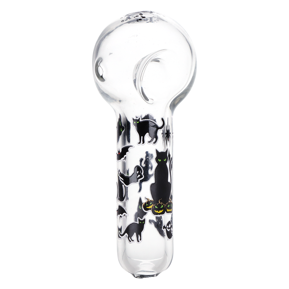 Pulsar Black Cat Beaker Bong Set | Spoon Pipe